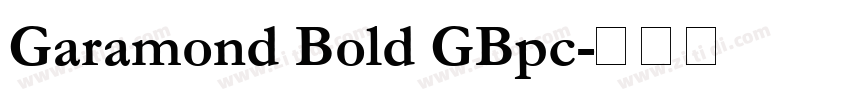 Garamond Bold GBpc字体转换